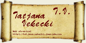 Tatjana Vekecki vizit kartica